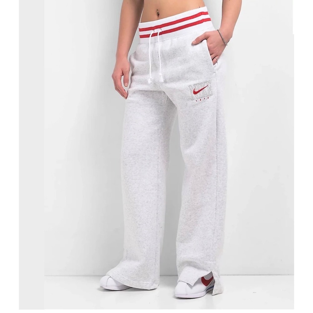 Nike Sportswear Phoenix Fleece Birch Heather Wide Leg Sweatpants Women's Size S